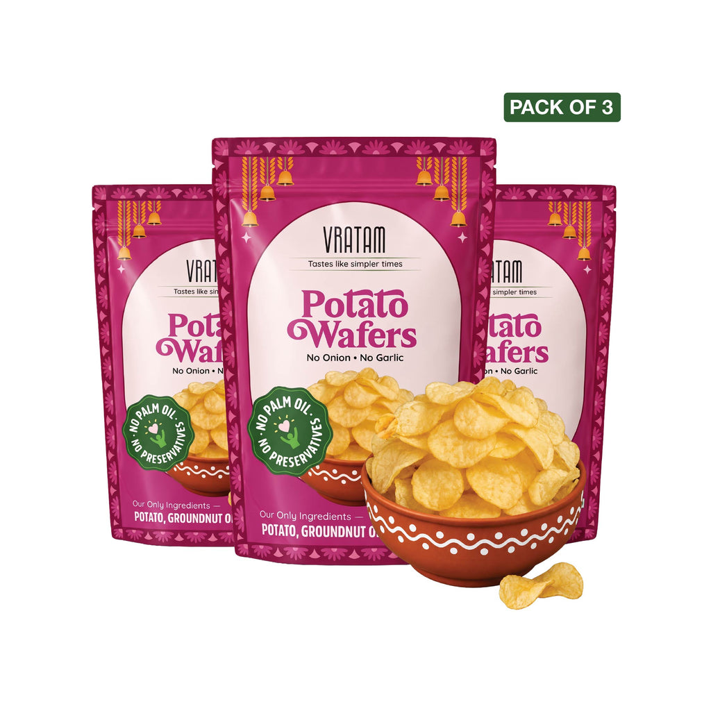 Potato Wafers- Pack of 3 (3x60g)