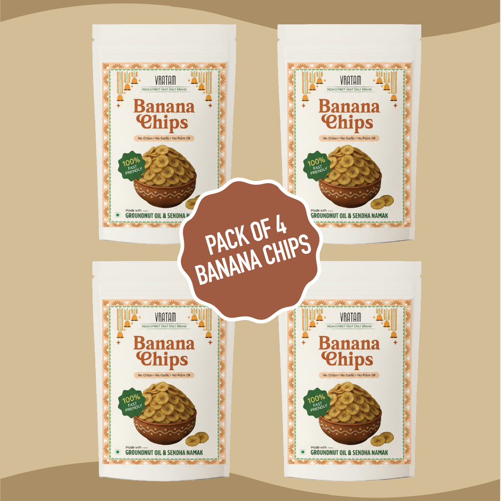 Thinnest Banana Chips Combo- Pack of 4 (Small) | 60g Each