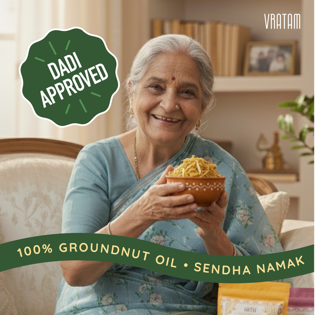 Family Vrat Combo - Pack of 6 | Mixed Bag of Falhari Mixture (190gx2), Banana Chips (60gx2), & Potato Wafers (60gx2)